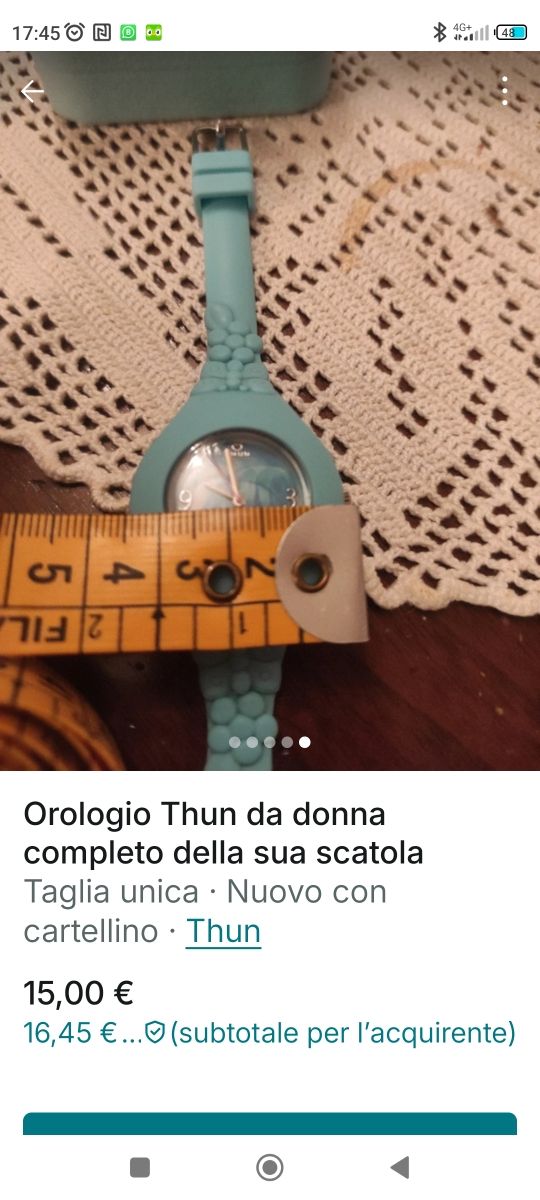 Orologio Thun azzurro 