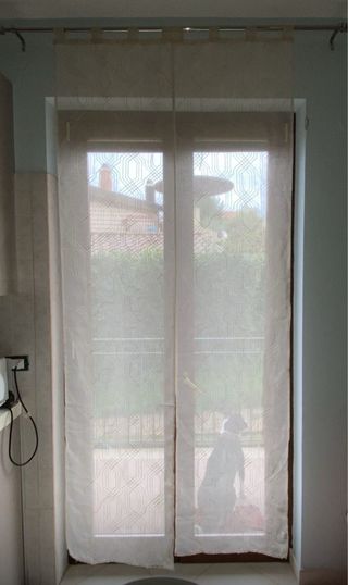 Coppia di Tende a vetro beige 54 x 245 cm