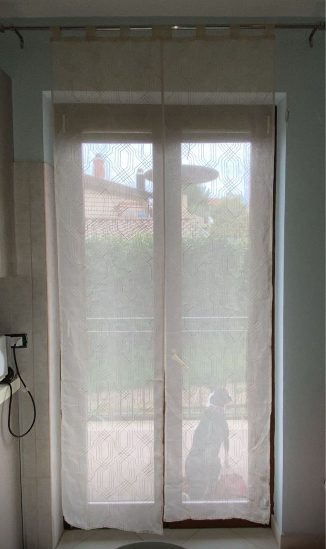 Coppia   di Tende a vetro  beige  54 x 245 cm