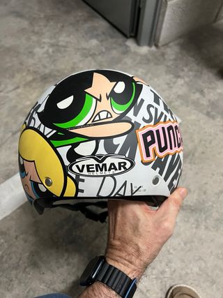 Casco tipo jet super nenas