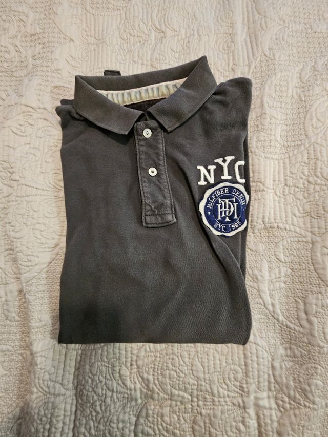 Polo Hilfiger Denim Talla M Gris