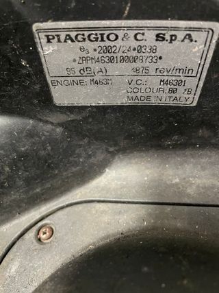 cofre inferior asiento moto piaggio gilera 125 vx