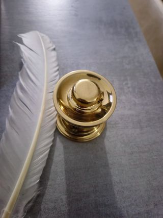 ✨ Tintero / EL CASCO chapado en oro 23k