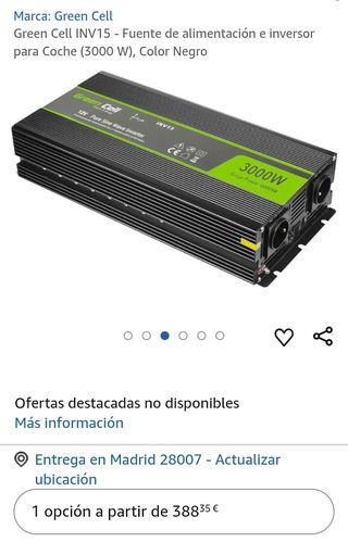 Fuente Alimentación e Inversor Coche