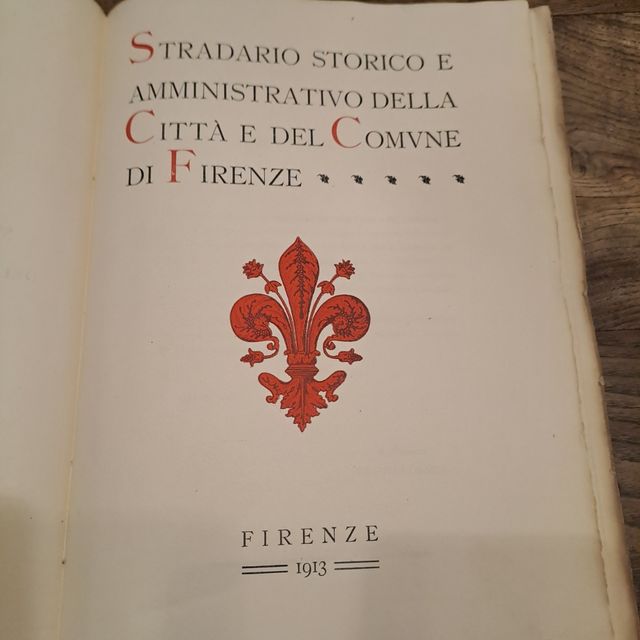 Stradario storico Firenze 1913