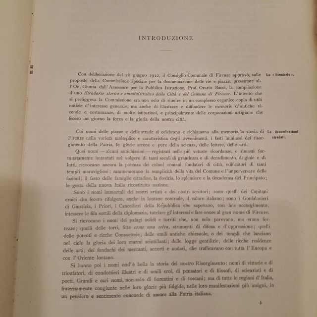 Stradario storico Firenze 1913