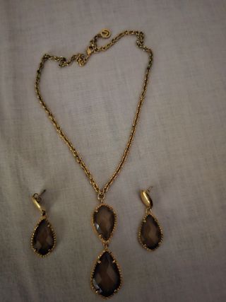 Conjunto de joyería viceroy, cuarzo ahumado, 