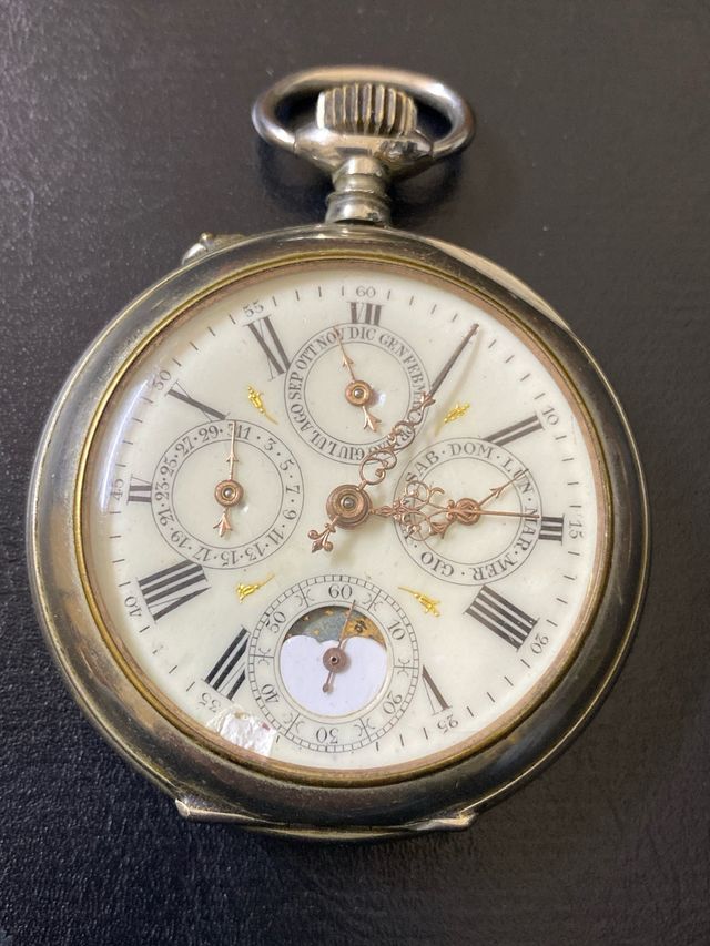 Orologio anni 50 da taschino SUPERCOMPLICATO