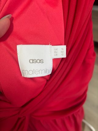 Vestido fiesta asos premamá rojo