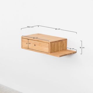 Set comodini da parete in legno Harald