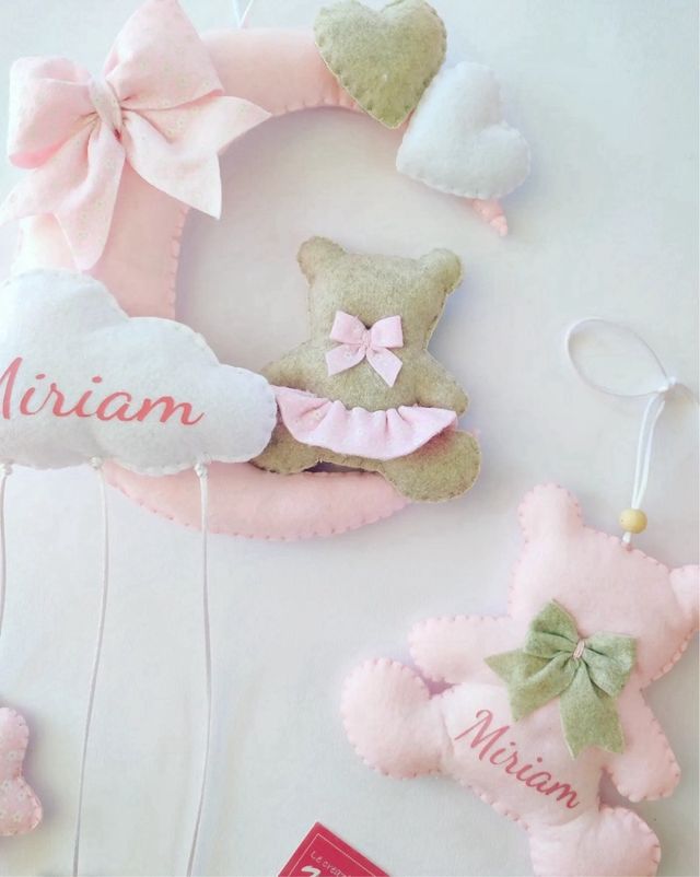 Fiocco nascita rosa Luna