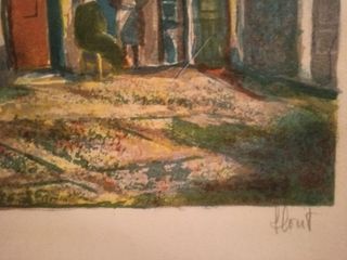 Cuadro pintado a mano con firma