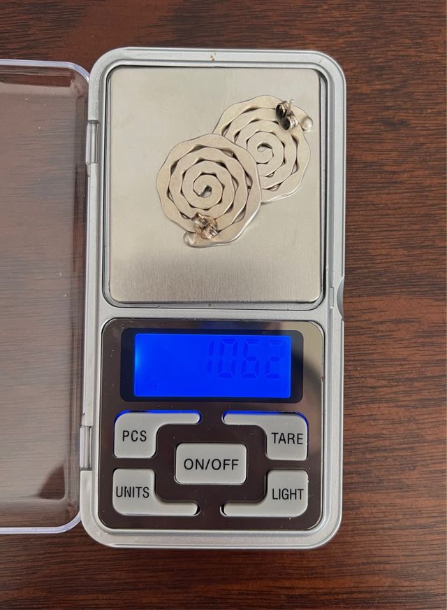 Pendientes plata diseño circular único