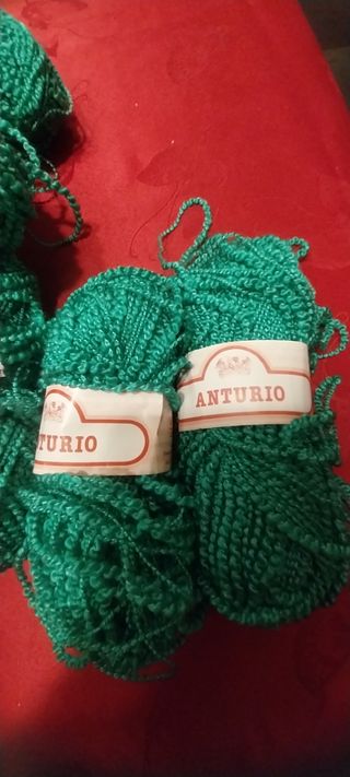 Fio para tricotar verde