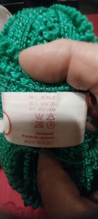 Fio para tricotar verde