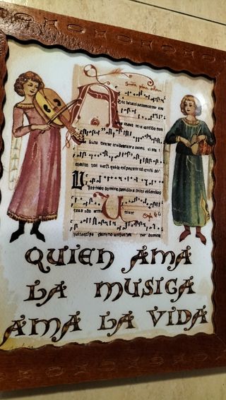 Azulejo enmarcado de frase 