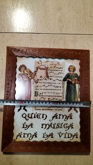Azulejo enmarcado de frase 