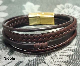 PULSERA HOMBRE DE CUERO TRENZADO