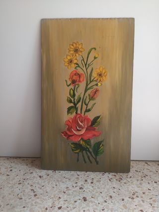 Tablón pintado a mano