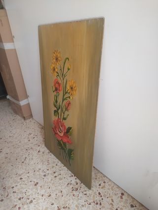 Tablón pintado a mano
