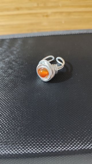 Anello regolabile con pietra agata 