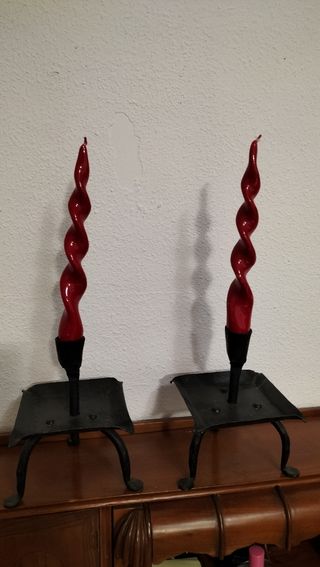 Candelabros hierro forjado 