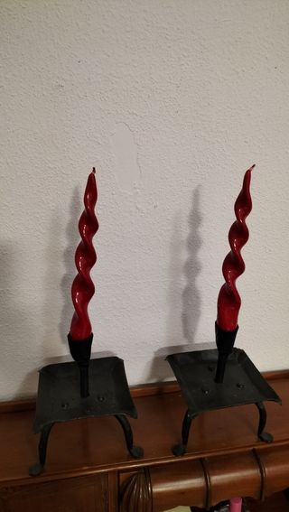 Candelabros hierro forjado 