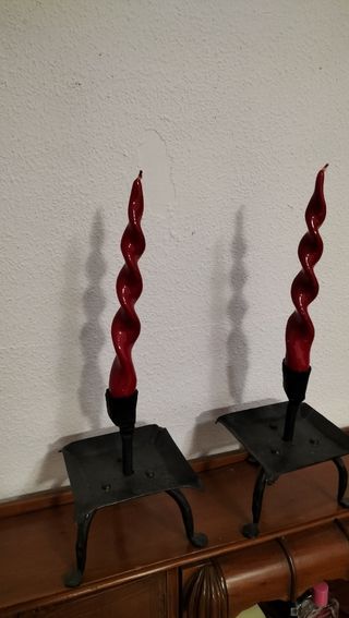 Candelabros hierro forjado 