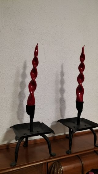 Candelabros hierro forjado 