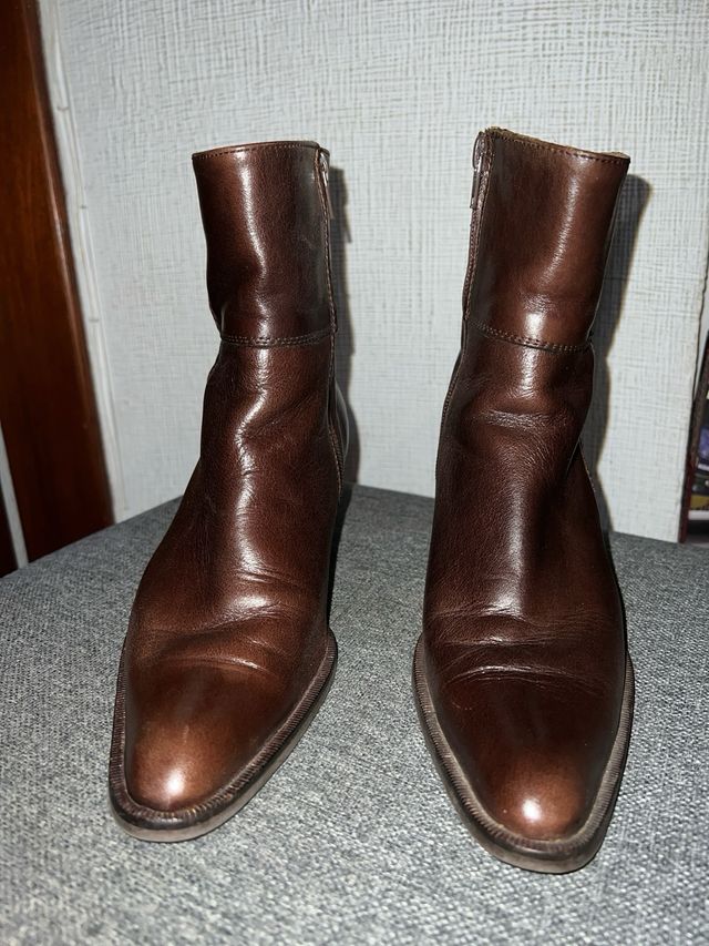 BOTAS DE PIEL MARRON BELÉN GONZALO EL CORTE INGLÉS