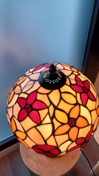 Lámpara de sobremesa Tiffany flores