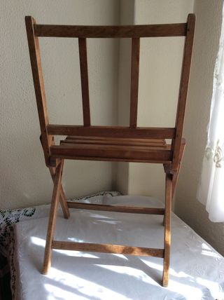 ANTIGUA SILLA DE TIJERA DE COLEGIO INFANTIL