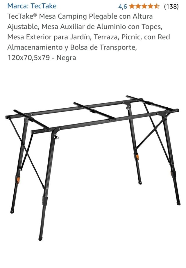 Mesa de aluminio de camping