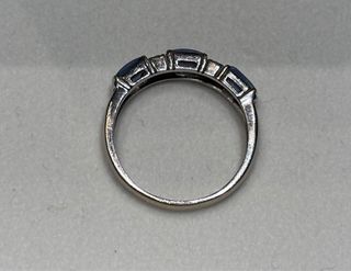 Anillo y pendientes brillantes oro y topacios