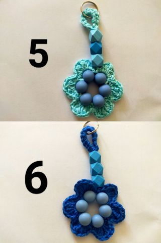 1 Portachiavi o ciondolo all'uncinetto