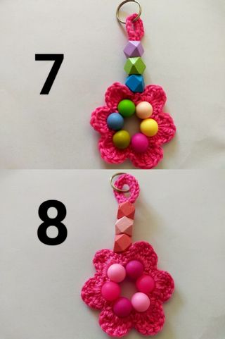 1 Portachiavi o ciondolo all'uncinetto