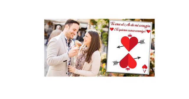 Carta Poker de Pedida Gigante