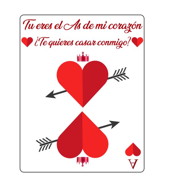 Carta Poker de Pedida Gigante