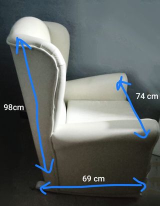 Sillón de lactancia tipo mecedora – piel beige
