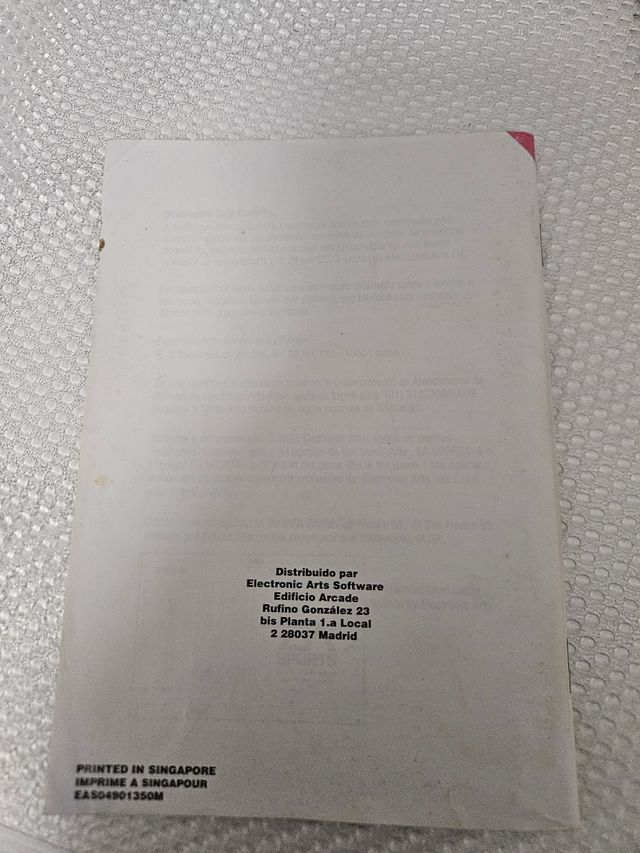 Manuale istruzioni Fifa98 Nintendo64