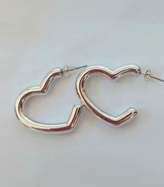 Pendientes semi aros corazón
