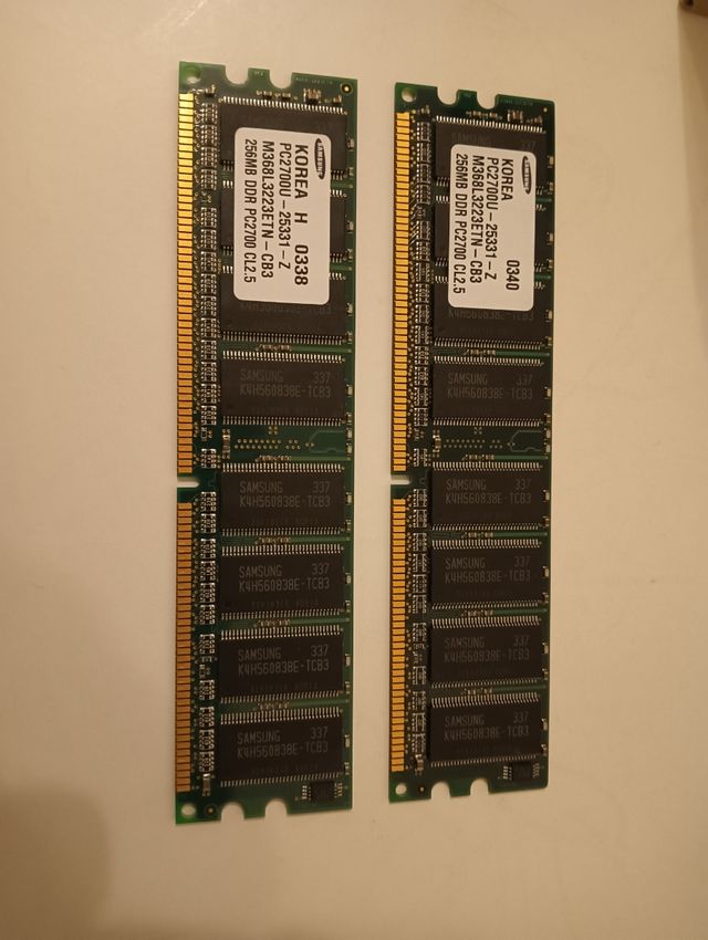 RAM DDR1 Samsung 2x256 Mb