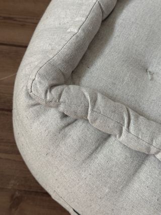 Puf puff Muy Mucho cojín tela gris