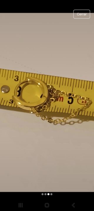 Pendientes aro con cadenitas plata s925