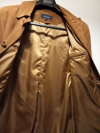 Chaqueta de piel cortefiel  color camel