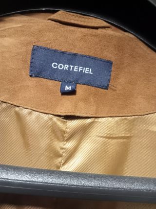 Chaqueta de piel cortefiel  color camel