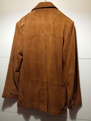 Chaqueta de piel cortefiel  color camel