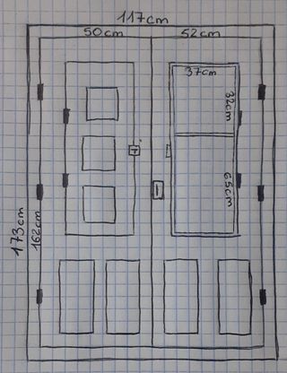 Ventana balconera de madera