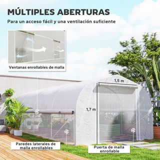 Invernadero de Exterior 6x3x2 m Invernadero