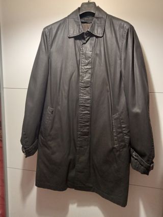 Abrigo Zara color antracita poliuretano / algodon